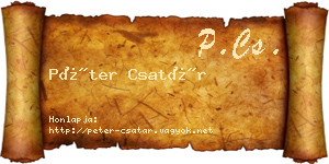 Péter Csatár névjegykártya
